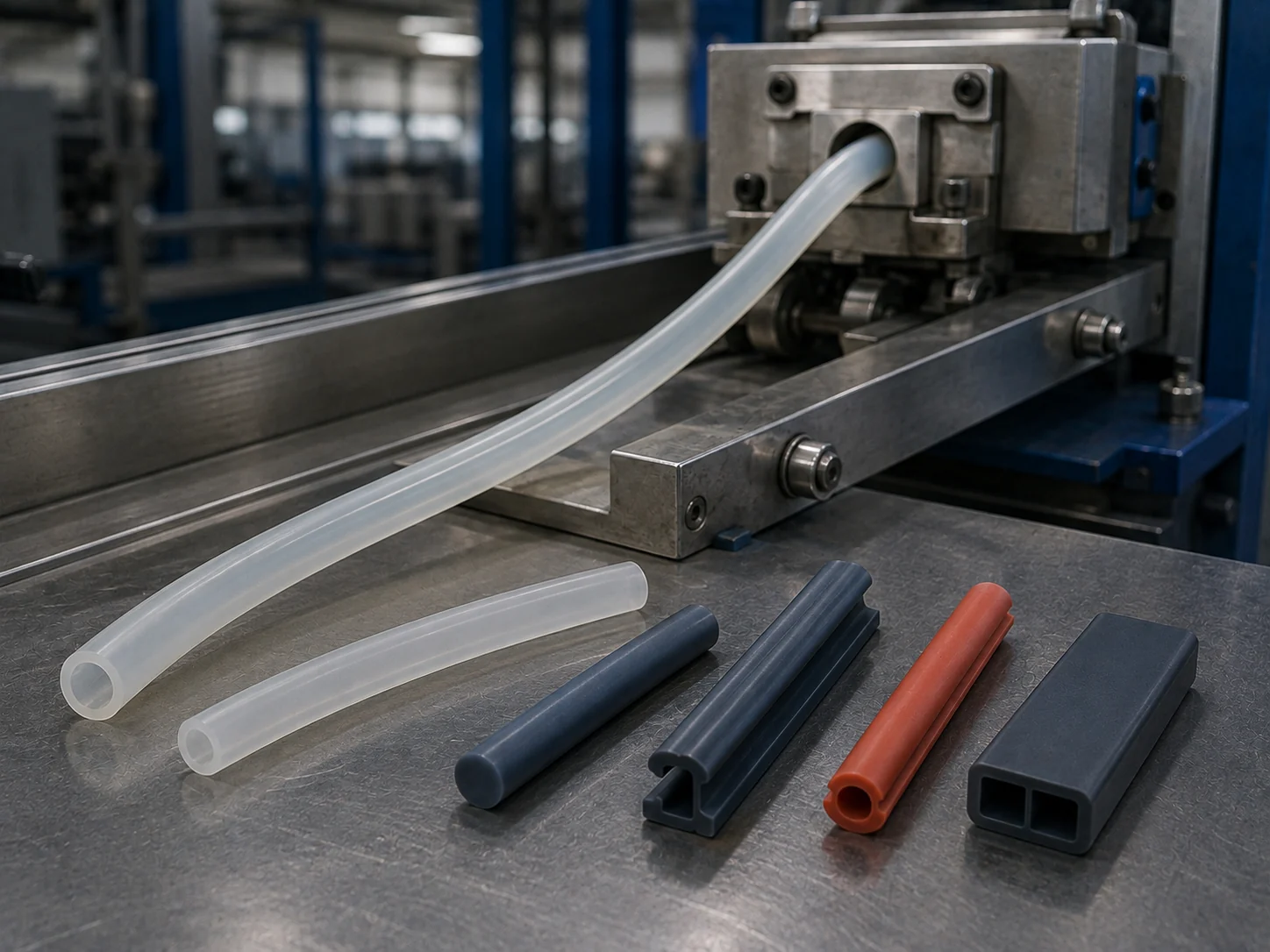 Silicone extrusion process