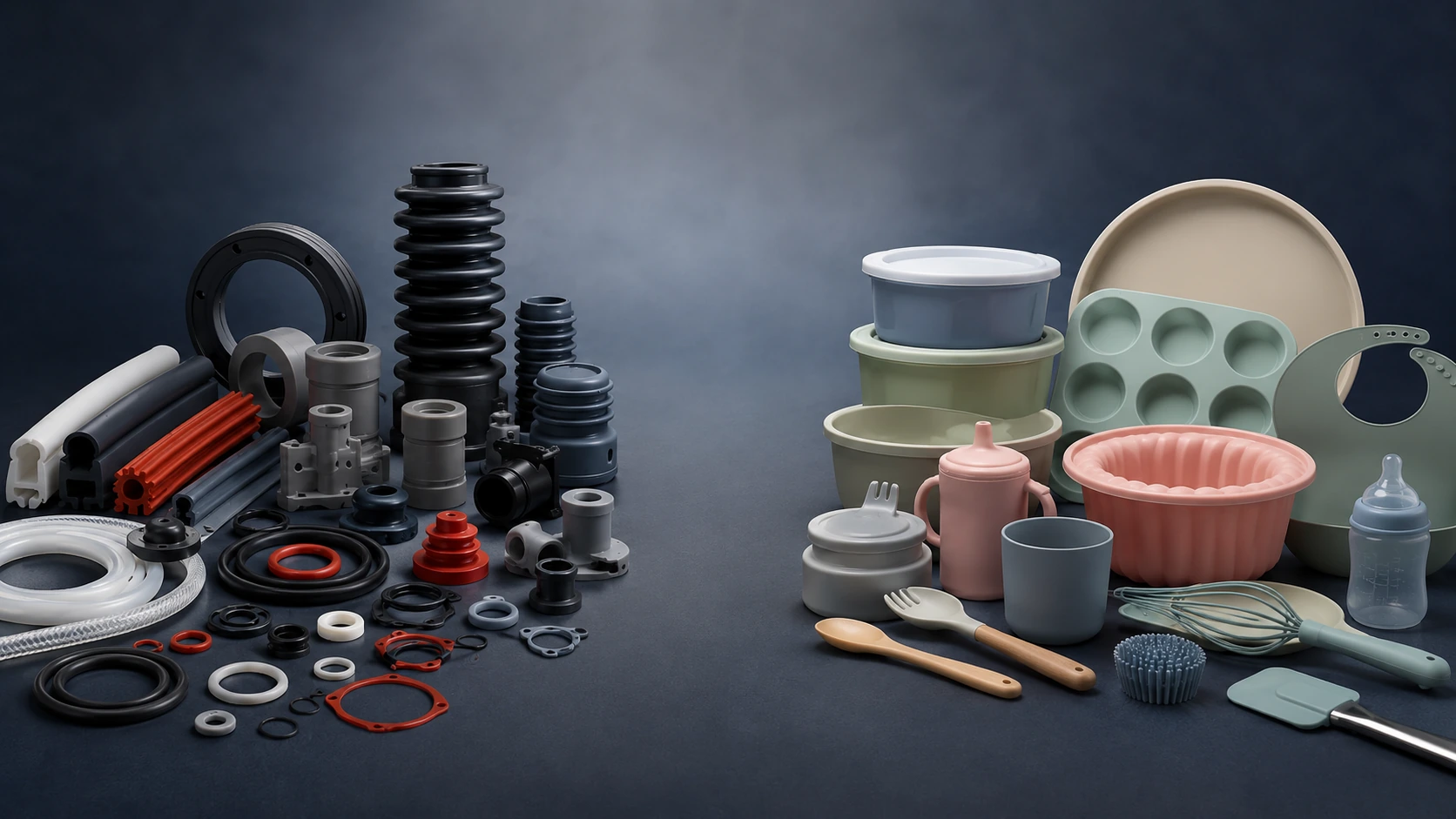 Representative overview of SILCAP silicone product families and manufacturing formats