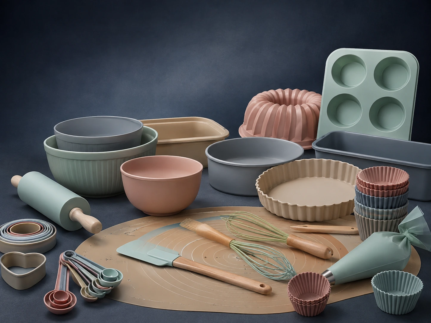 Representative silicone kitchenware, bakeware and food-preparation product families