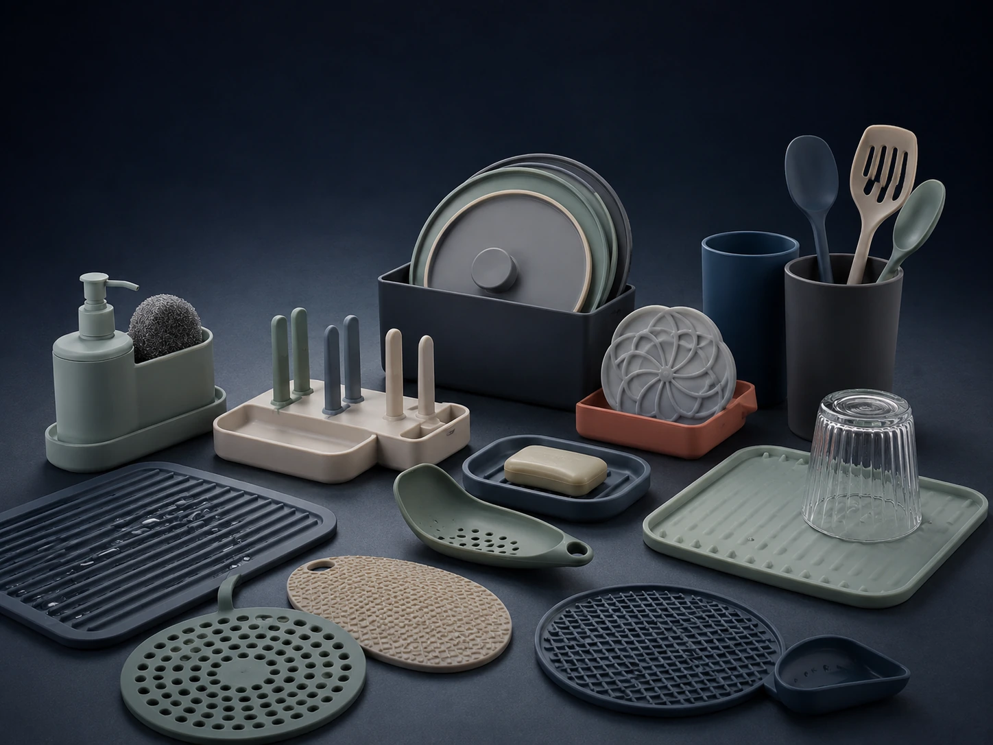Representative household and everyday-use silicone consumer product families